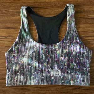 NWOT Terez New York  Racerback Sports Bra Size S Multi Color
